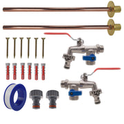 Double Lever Tap BASIC Connection Kit x2 - Garden watering