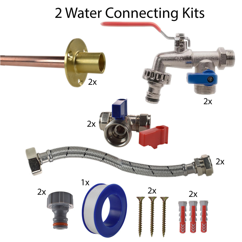 Double Lever Tap STANDARD Connection Kit x2 - Garden watering