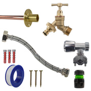 Brass Quick Connect Bib Tap FULL Connection Kit - Garden watering