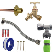 Brass Quick Connect Bib Tap FULL Connection Kit - Garden watering