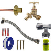 Brass Quick Connect Bib Tap FULL Connection Kit - Garden watering