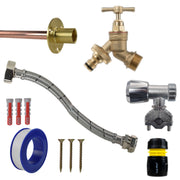 Brass Quick Connect Bib Tap FULL Connection Kit - Garden watering