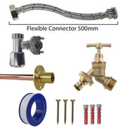 Brass Quick Connect Bib Tap FULL Connection Kit - Garden watering