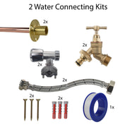 Brass Quick Connect Bib Tap FULL Connection Kit x2 - Garden watering