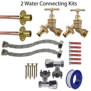 Brass Quick Connect Bib Tap FULL Connection Kit x2 - Garden watering