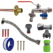 Double Lever Tap FULL Connection Kit - Garden watering