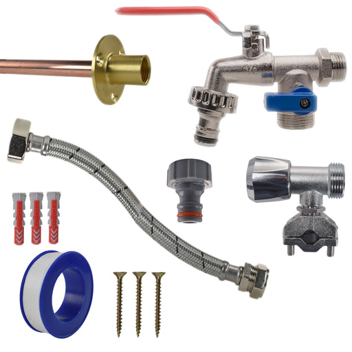 Double Lever Tap FULL Connection Kit - Garden watering