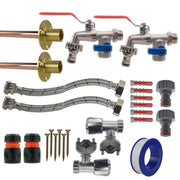 Double Lever Tap FULL Connection Kit x2 - Garden watering