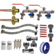 Double Lever Tap FULL Connection Kit x2 - Garden watering