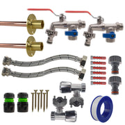 Double Lever Tap FULL Connection Kit x2 - Garden watering