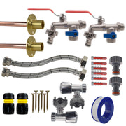 Double Lever Tap FULL Connection Kit x2 - Garden watering