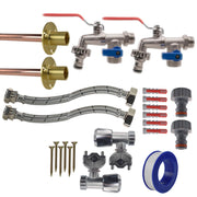 Double Lever Tap FULL Connection Kit x2 - Garden watering