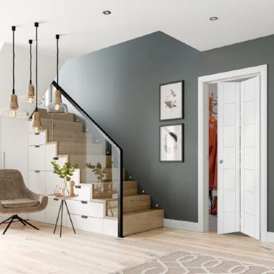 Palermo Bi-Fold Internal White Primed Door -