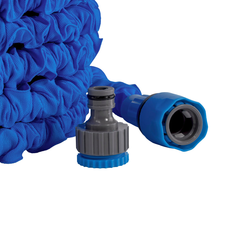 Expanding Trick Hose 5m - 15m Blue - Home & Garden > Lawn & Garden Garden watering