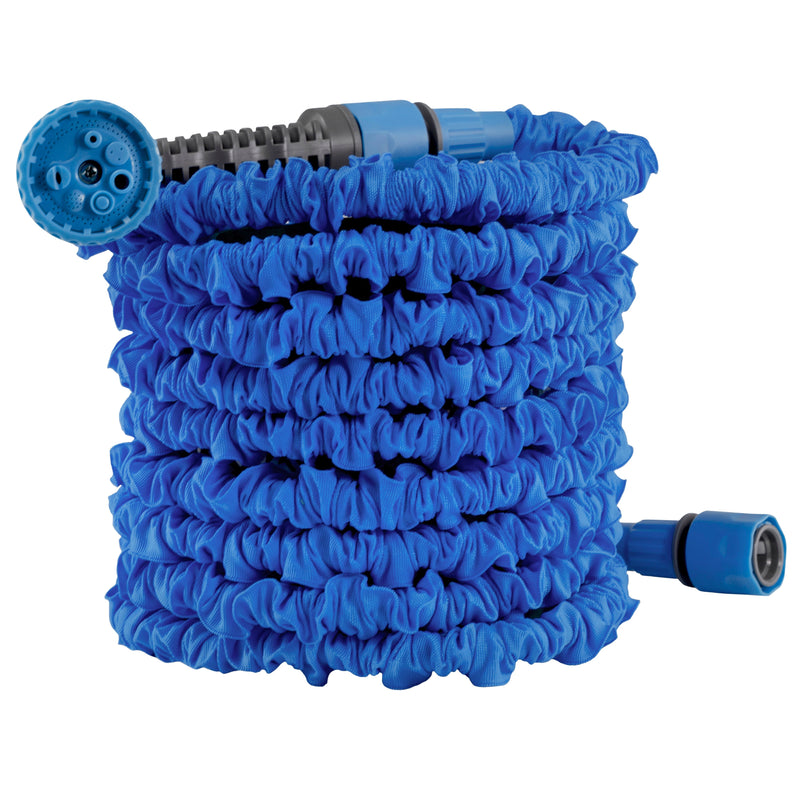 Expanding Trick Hose 10m - 30m Blue - Home & Garden > Lawn & Garden Garden watering