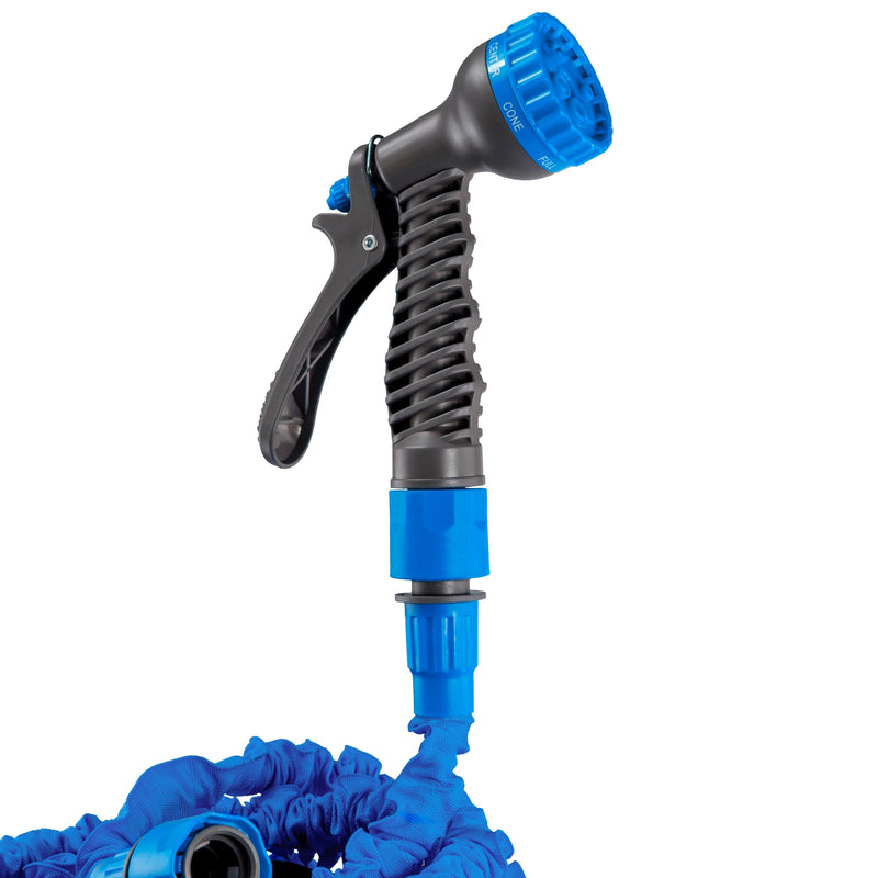 Expanding Trick Hose 5m - 15m Blue - Home & Garden > Lawn & Garden Garden watering