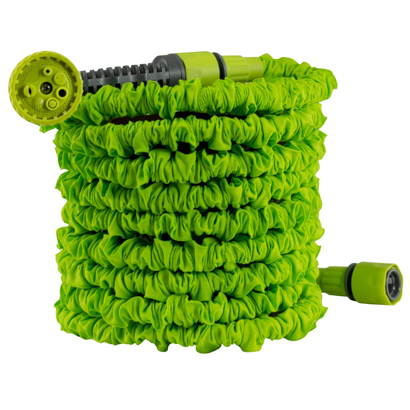 Expanding Trick Hose 7.5m - 22m Lime - Home & Garden > Lawn & Garden > Watering & Irrigation > Garden Hoses Garden watering