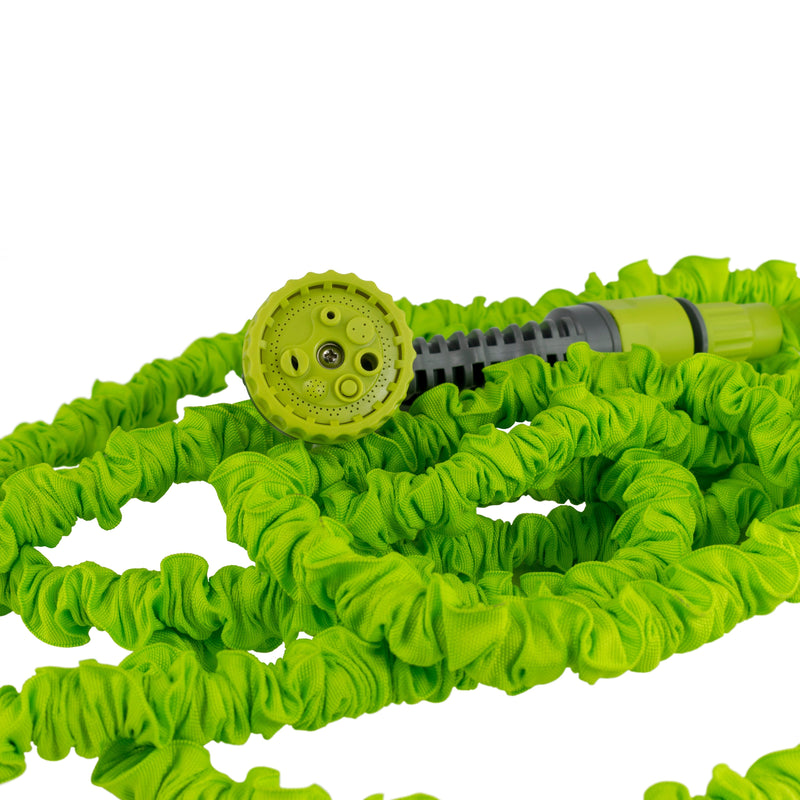 Expanding Trick Hose 5m - 15m Lime - Home & Garden > Lawn & Garden Garden watering