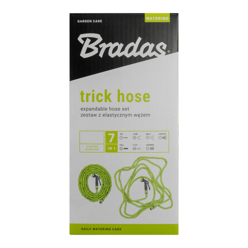Expanding Trick Hose 15m - 45m Lime - Home & Garden > Lawn & Garden Garden watering
