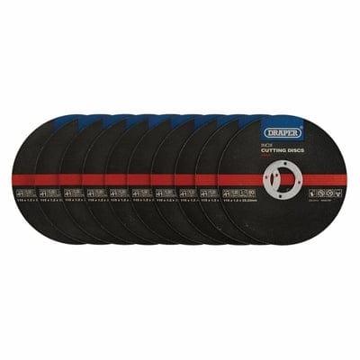 Draper Inox Flat Metal Cutting Disc 115 x 22.2 x 1.2mm (Pack of 10) -