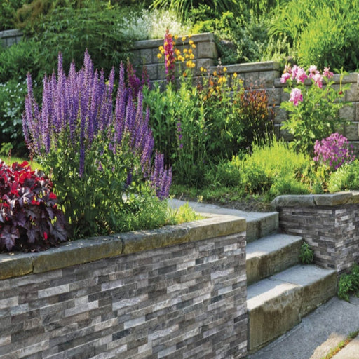 St Moritz Wall Cladding - Black 400mm x 160mm (12 per Pack - 0.77m2) - Outdoor & Garden