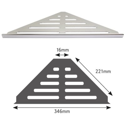 Genesis Aluminium Steel Shower Shelf - Bathroom