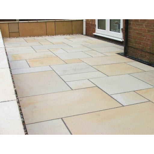 Chivas Mint Fossil Sandstone Paving Pack (19.50m2 - 66 Slabs / Mixed Pack) -