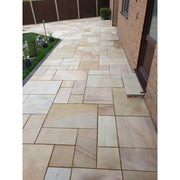 Misty Rippon Buff Sandstone Paving Pack (19.50m2 - 66 Slabs / Mixed Pack) - Patio Tiles