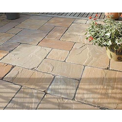 Heritage Raj Green Sandstone Paving Pack (19.5m2 - 66 Slabs/Mixed Pack) -