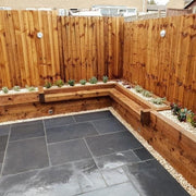 Traditional Black Limestone Paving Pack (19.50m2 - 66 Slabs / Mixed Pack) -