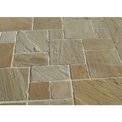 Heritage Mint Fossil Sandstone Paving Pack (19.5m2 - 66 Slabs/Mixed Pack) -