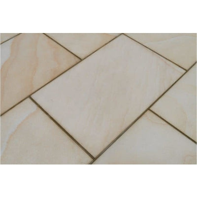 Misty Mint Fossil Sandstone Paving Pack (19.50m2 - 66 Slabs / Mixed Pack) -
