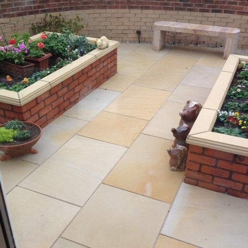 Misty Mint Fossil Sandstone Paving Pack (19.50m2 - 66 Slabs / Mixed Pack) -
