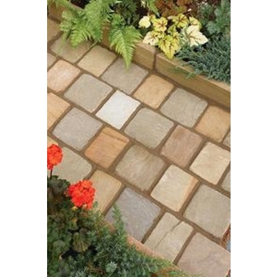 Raj Blend Sandstone Cobbles/Edging Pack (23.04m2 - 900 Pieces per Pack) -