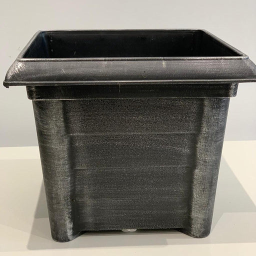 Silver Square Plastic Pot -