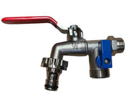 Double Garden Tap 1/2" BSPM Inlet - Home & Garden > Lawn & Garden Garden watering