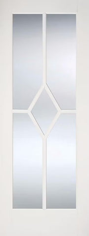 Reims White Primed Glazed Clear Light Panels Interior Door - 1981mm x 762mm - Hardware > Building Materials > Doors > Home Doors Doors