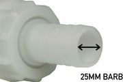 Fuel Gun White 1" Barb Inlet - 25mm Outlet - Home & Garden Tech Hose & Fittings