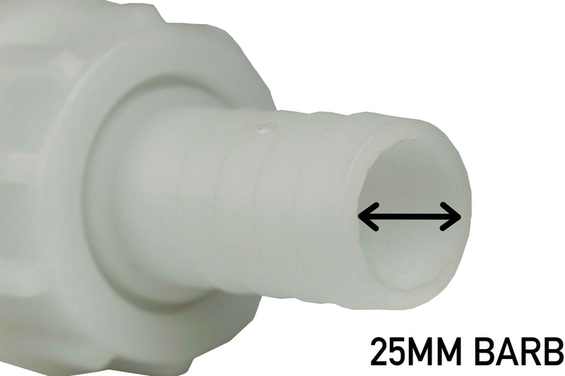 Fuel Gun White 1" Barb Inlet - 25mm Outlet - Home & Garden Tech Hose & Fittings