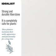 IDEALIST Lite Contemporary Trough Garden Planter, Light Concrete Outdoor Large Plant Pot H51.5 L100 W36 cm, 185L - Home & Garden > Lawn & Garden > Gardening > Pots & Planters > Planters