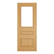 Windsor Oak Prefinished Bevelled Glazed Internal Door - All Sizes -