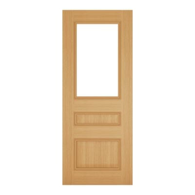 Windsor Oak Prefinished Bevelled Glazed Internal Door - All Sizes -