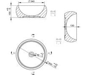 Xanthe 400mm Ceramic Washbowl - Stone Effect -
