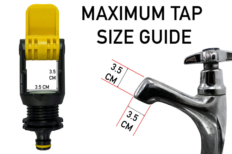 Kitchen Tap Adaptor "Non Branded" Yellow - Home & Garden > Lawn & Garden > Watering & Irrigation > Garden Hose Fittings & Valves > Garden Hose Fittings Garden watering