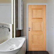 Oak Amsterdam 3 Panel Pre-Finished Internal Door - All Sizes - Doors