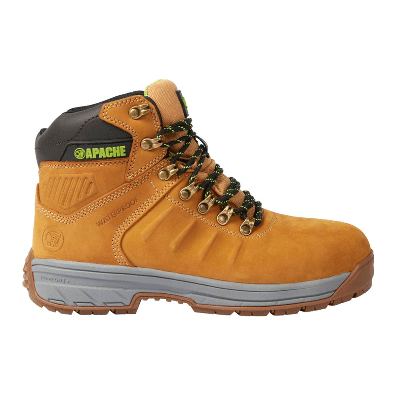 Apache Moose Jaw Leather Waterproof Safety Boot Wheat - SAFETY BOOTS