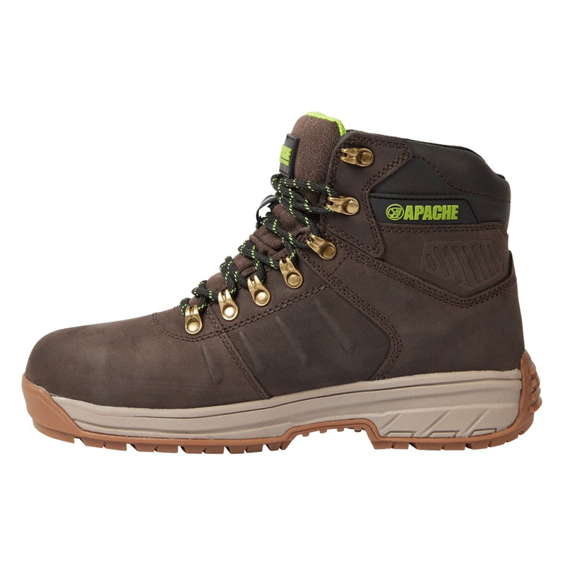 Apache Moose Jaw Leather Waterproof Safety Boot Brown - SAFETY BOOTS