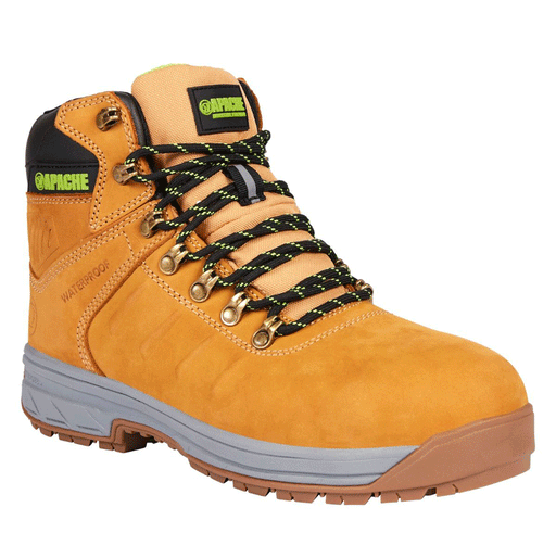 Apache Moose Jaw Leather Waterproof Safety Boot Wheat - SAFETY BOOTS