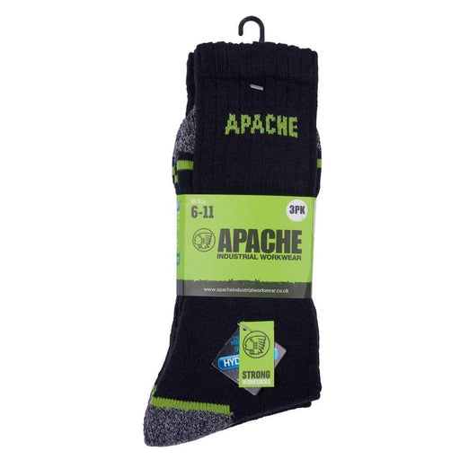 Apache Burlington Hydrovent 3 Pack Work Sock - Apparel & Accessories > Clothing > Underwear & Socks > Socks SOCKS & UNDERWEAR