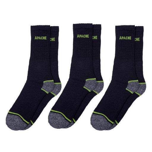 Apache Burlington Hydrovent 3 Pack Work Sock - Apparel & Accessories > Clothing > Underwear & Socks > Socks SOCKS & UNDERWEAR